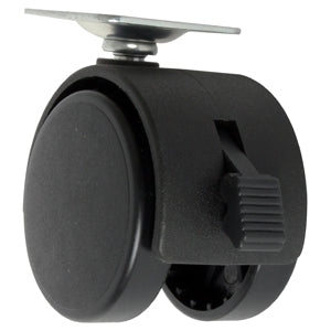 RODAJA TIPO YOYO GIRATORIA CON PLACA CON FRENO 1-5/8" 