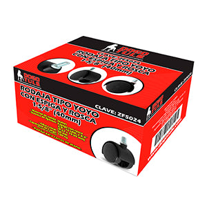 RODAJA TIPO YOYO GIRATORIA CON ESPIGA ROSCADA 1-5/8" 