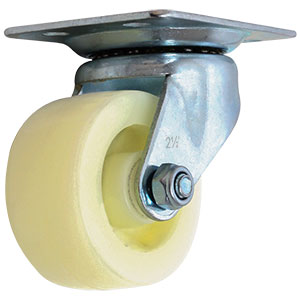 RODAJA DE POLIPROPILENO GIRATORIA CON PLACA 2-1/2"