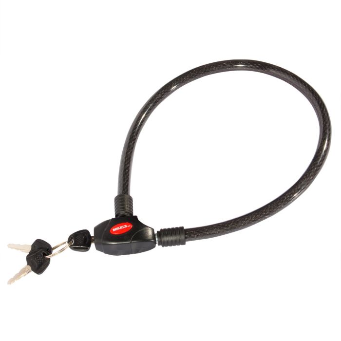 Cable candado flexible 2 llaves planas (80 cm)