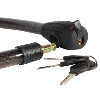 Cable candado flexible 4 llaves de seguridad (1 mt)