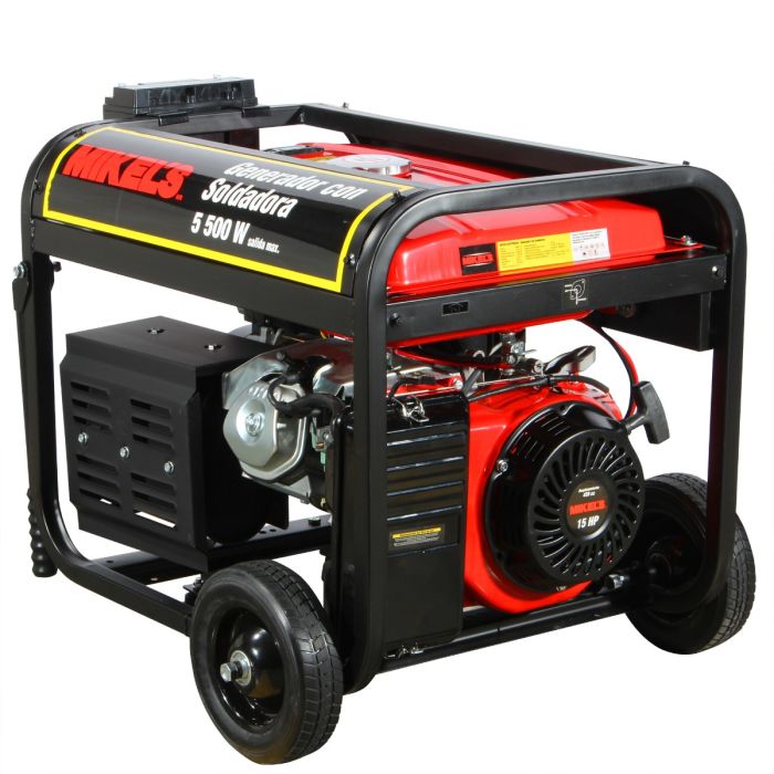 Generador de corriente eléctrica motor 4 tiempos con soldadora (5,500 W / 15 HP)